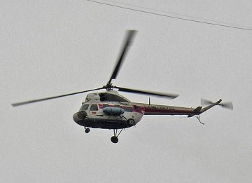 Вертолет с которого производилось десантирование. Фото Натальи Партолиной