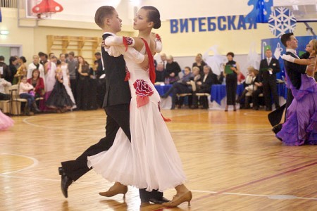 26-й конкурс спортивных бальных танцев «Витебская снежинка» стартовал в Витебске. Фото Сергея Серебро