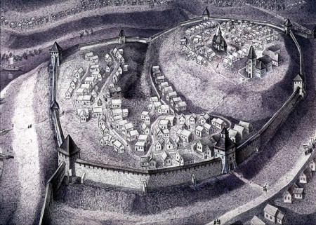 Рэканструкцыя выгляду віцебскіх замкаў Ігара Дурава 