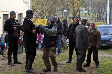 В Витебске снимали часть восьмисерийного сериала «Охота на гауляйтера». Фото Сергея Серебро