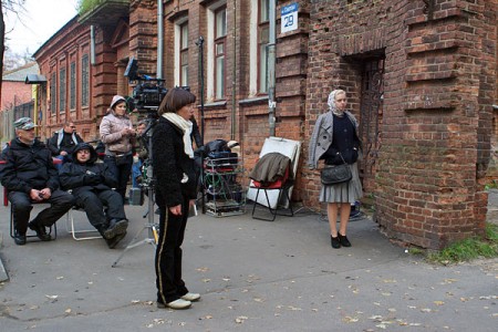 В Витебске снимали часть восьмисерийного сериала «Охота на гауляйтера». Фото Сергея Серебро