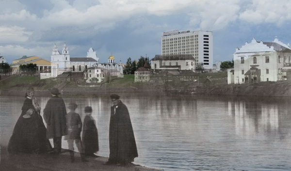 Таким бы мог быть вид на площадь 1000-летия в Витебске. Фотомонтаж Виктора Борисенкова