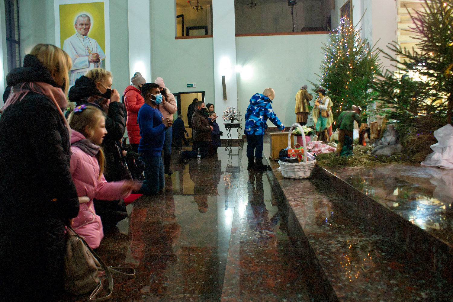 Рождественское богослужение в кафедральном костеле Иисуса Милосердного в Витебске. Фото Сергея Серебро